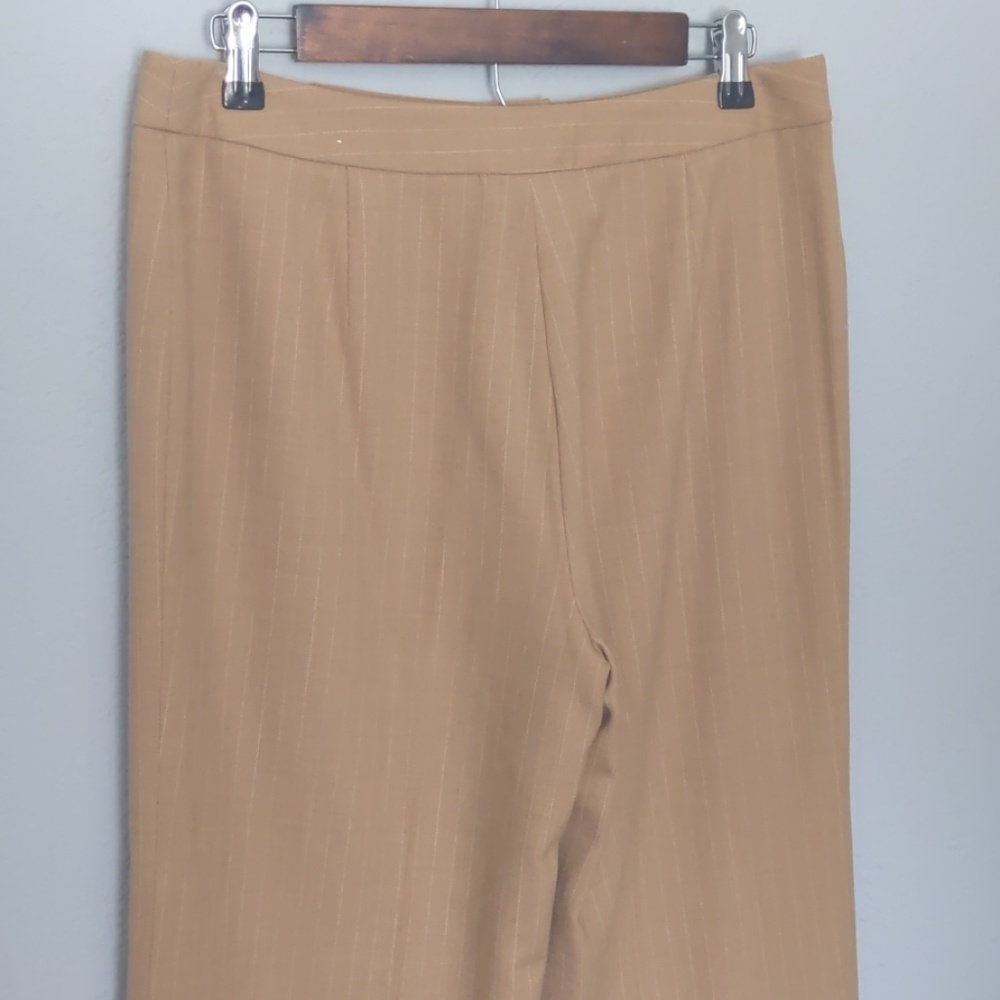 Ann Taylor tan pin stripe lined wool trousers - Picture 7 of 8